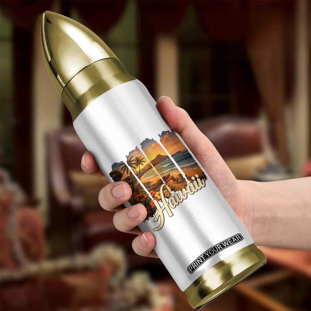 Vintage Hawaii Beach Travel Bullet Tumbler Sunset Ocean Landscape TS12 Print Your Wear