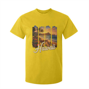 Vintage Hawaii Beach Travel T Shirt For Kid Sunset Ocean Landscape TS12 Daisy Print Your Wear