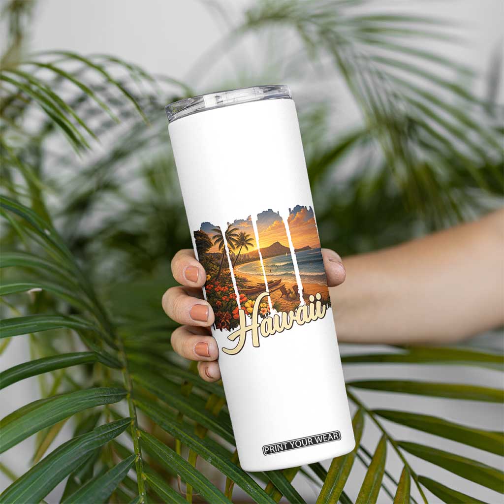 Vintage Hawaii Beach Travel Skinny Tumbler Sunset Ocean Landscape TS12 Print Your Wear