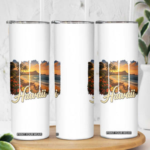 Vintage Hawaii Beach Travel Skinny Tumbler Sunset Ocean Landscape TS12 Print Your Wear