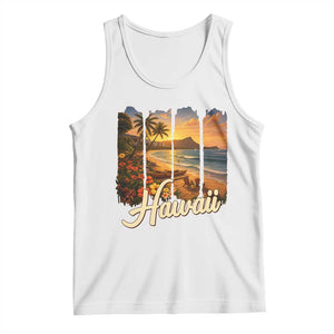 Vintage Hawaii Beach Travel Tank Top Sunset Ocean Landscape TS12 White Print Your Wear