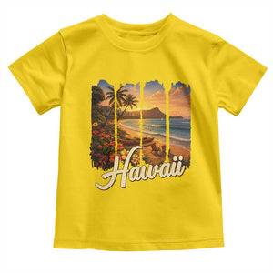 Vintage Hawaii Beach Travel Toddler T Shirt Sunset Ocean Landscape TS12 Daisy Print Your Wear