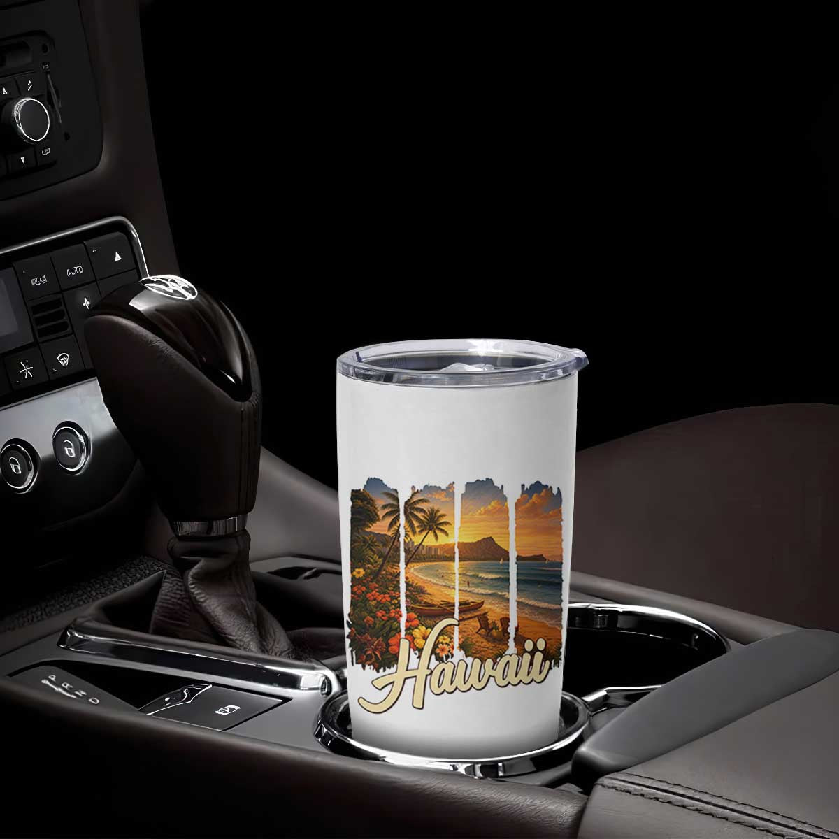 Vintage Hawaii Beach Travel Tumbler Cup Sunset Ocean Landscape TS12 Print Your Wear