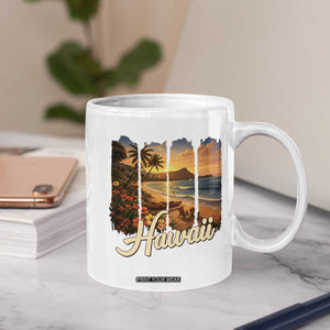 Vintage Hawaii Beach Travel Coffee Mug Sunset Ocean Landscape TS12 Print Your Wear