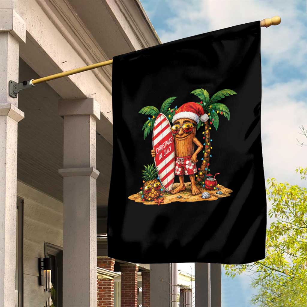 Funny Tung Tung Sahur Christmas In July Garden Flag Beach Party Vacation TS12 Print Your Wear