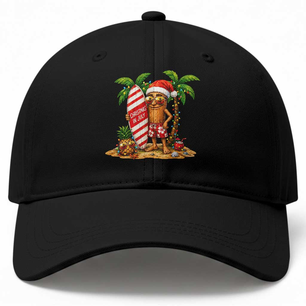 Funny Tung Tung Sahur Christmas In July Baseball Cap Beach Party Vacation TS12 Print Your Wear