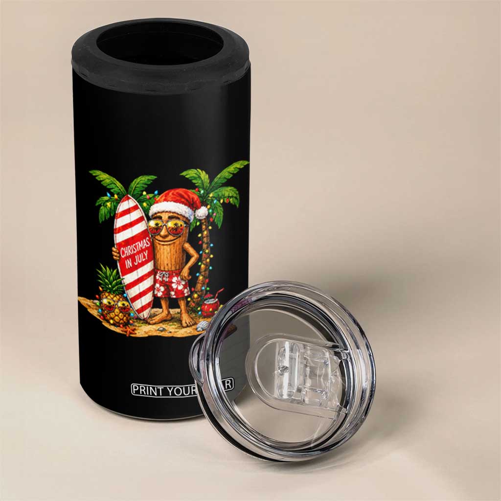 Funny Tung Tung Sahur Christmas In July 4 in 1 Can Cooler Tumbler Beach Party Vacation TS12 Print Your Wear