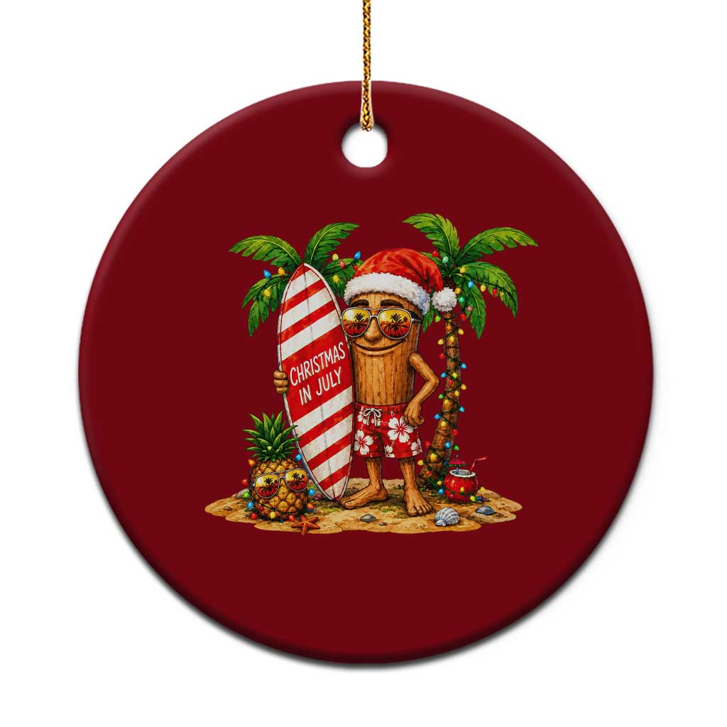 Funny Tung Tung Sahur Christmas In July Ceramic Ornament Beach Party Vacation TS12 1pc Red Print Your Wear