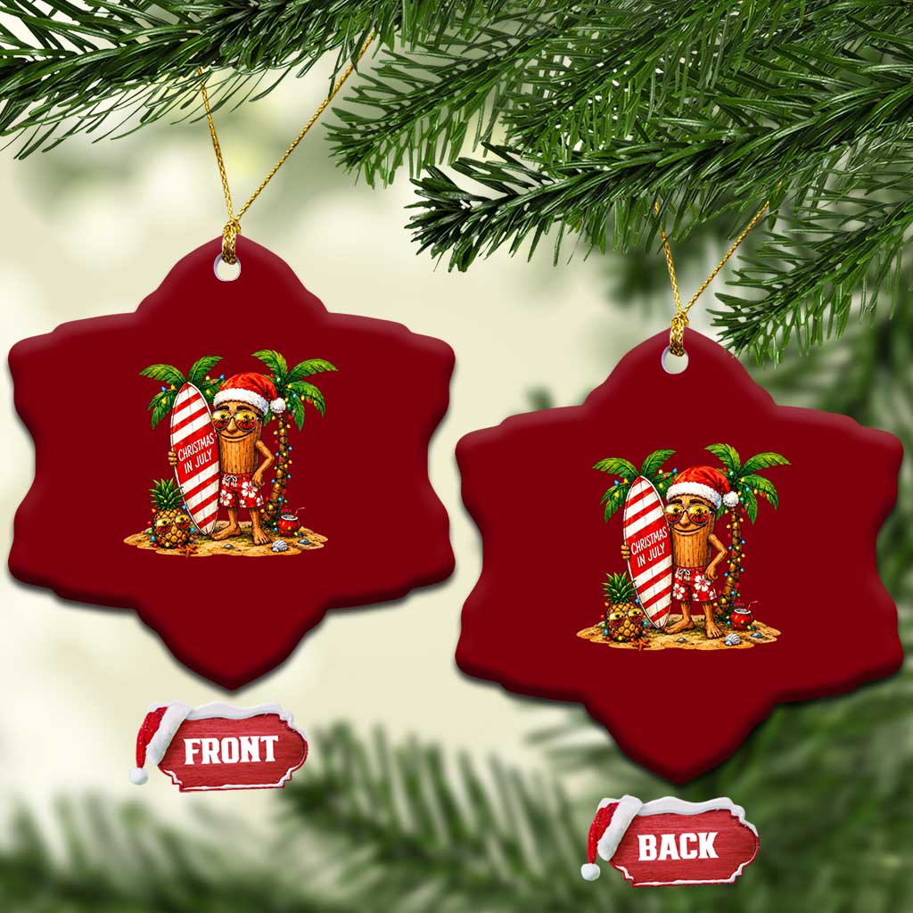 Funny Tung Tung Sahur Christmas In July Ceramic Ornament Beach Party Vacation TS12 Print Your Wear