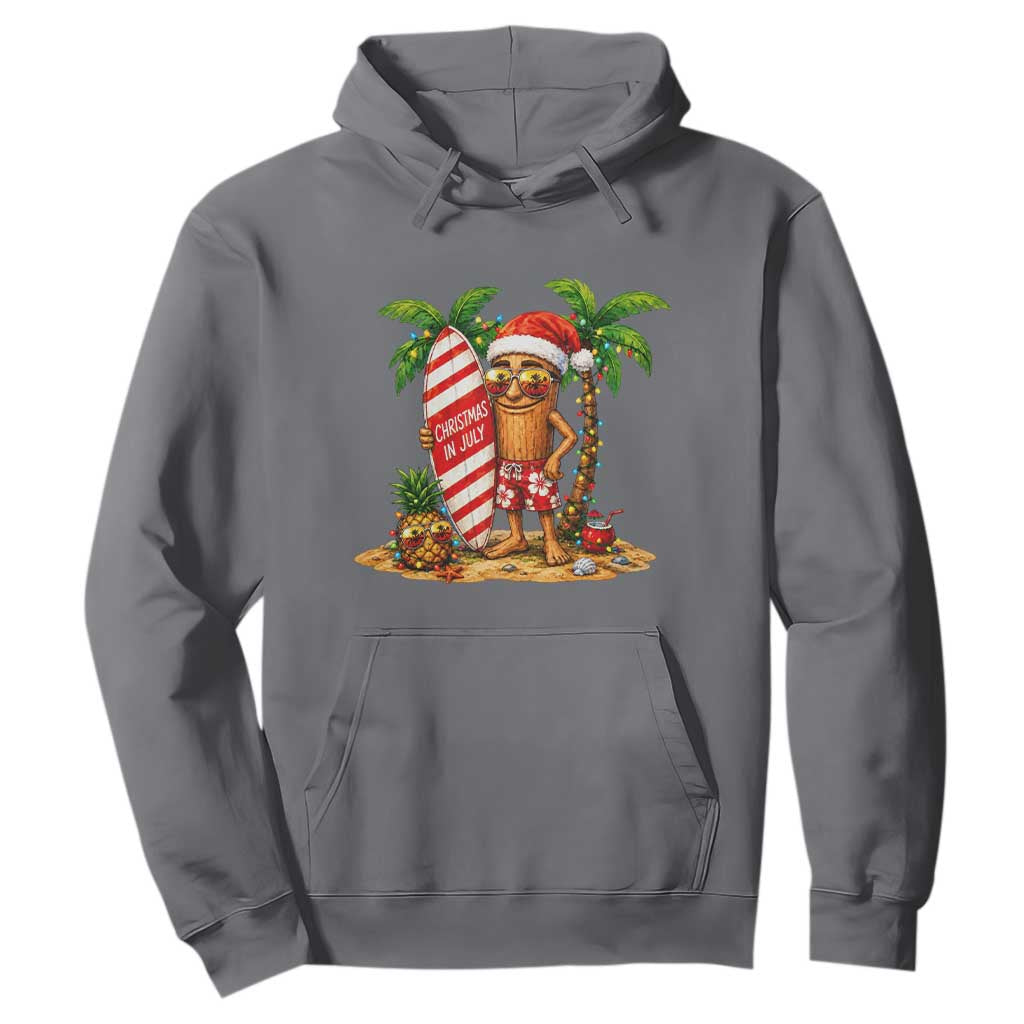 Funny Tung Tung Sahur Christmas In July Hoodie Beach Party Vacation TS12 Charcoal Print Your Wear