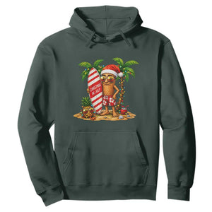 Funny Tung Tung Sahur Christmas In July Hoodie Beach Party Vacation TS12 Dark Forest Green Print Your Wear