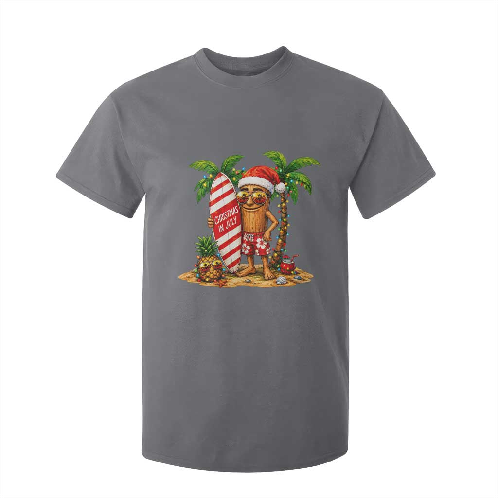 Funny Tung Tung Sahur Christmas In July T Shirt For Kid Beach Party Vacation TS12 Charcoal Print Your Wear