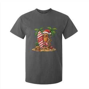 Funny Tung Tung Sahur Christmas In July T Shirt For Kid Beach Party Vacation TS12 Dark Heather Print Your Wear