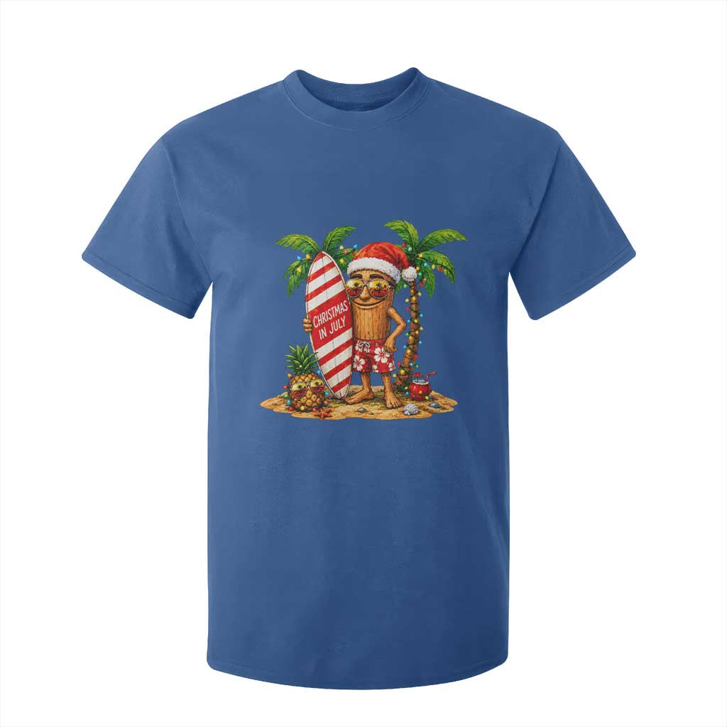 Funny Tung Tung Sahur Christmas In July T Shirt For Kid Beach Party Vacation TS12 Royal Blue Print Your Wear
