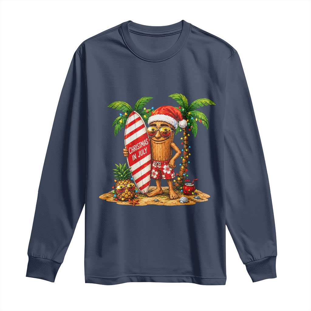 Funny Tung Tung Sahur Christmas In July Long Sleeve Shirt Beach Party Vacation