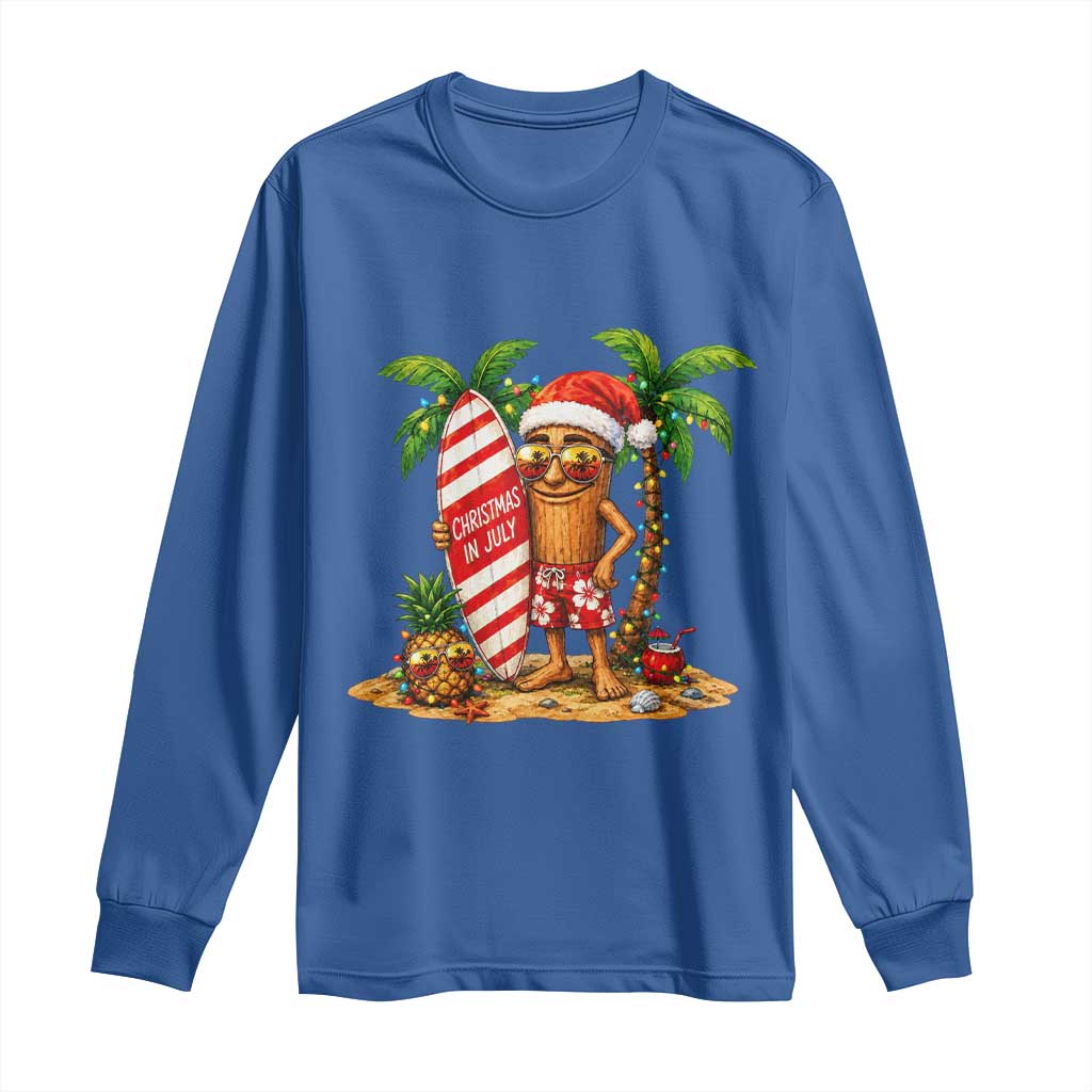 Funny Tung Tung Sahur Christmas In July Long Sleeve Shirt Beach Party Vacation
