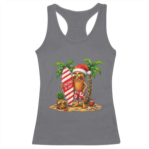 Funny Tung Tung Sahur Christmas In July Racerback Tank Top Beach Party Vacation TS12 Charcoal Print Your Wear