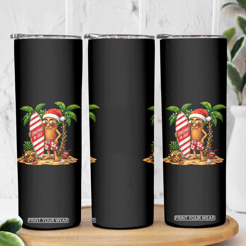 Funny Tung Tung Sahur Christmas In July Skinny Tumbler Beach Party Vacation TS12 Print Your Wear