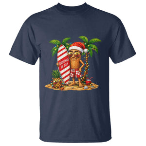 Funny Tung Tung Sahur Christmas In July T Shirt Beach Party Vacation TS12 Navy Print Your Wear