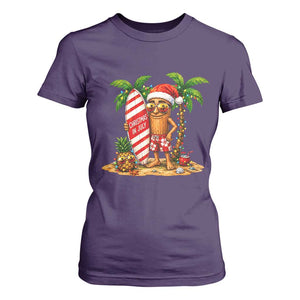 Funny Tung Tung Sahur Christmas In July T Shirt For Women Beach Party Vacation TS12 Purple Print Your Wear
