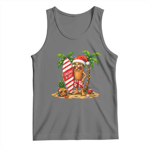 Funny Tung Tung Sahur Christmas In July Tank Top Beach Party Vacation TS12 Black Heather Print Your Wear