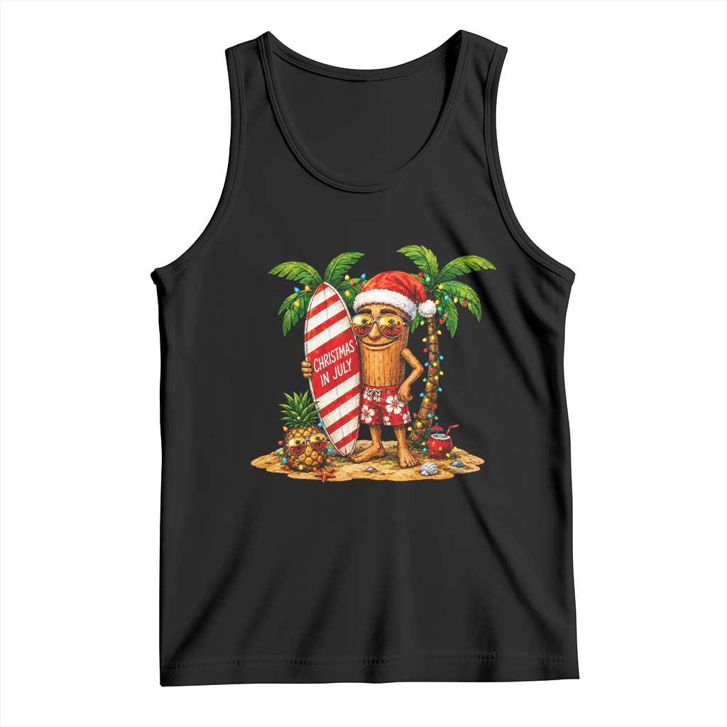 Funny Tung Tung Sahur Christmas In July Tank Top Beach Party Vacation TS12 Black Print Your Wear