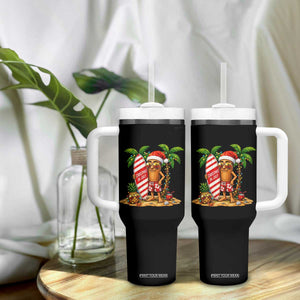 Funny Tung Tung Sahur Christmas In July Tumbler With Handle Beach Party Vacation TS12 Print Your Wear