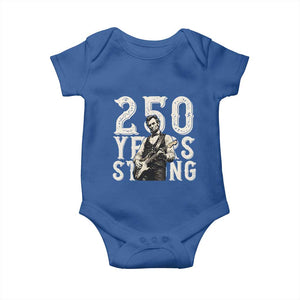 Vintage Abraham Lincoln Playing Guitar Baby Onesie 250 Years Strong TS12 Royal Blue Print Your Wear