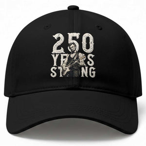 Vintage Abraham Lincoln Playing Guitar Baseball Cap 250 Years Strong