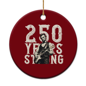 Vintage Abraham Lincoln Playing Guitar Ceramic Ornament 250 Years Strong TS12 1pc Red Print Your Wear