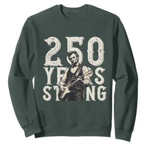 Vintage Abraham Lincoln Playing Guitar Sweatshirt 250 Years Strong