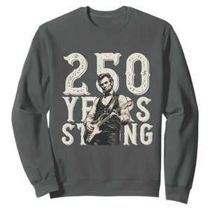Vintage Abraham Lincoln Playing Guitar Sweatshirt 250 Years Strong