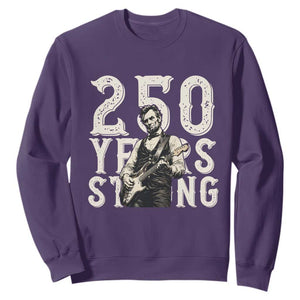Vintage Abraham Lincoln Playing Guitar Sweatshirt 250 Years Strong