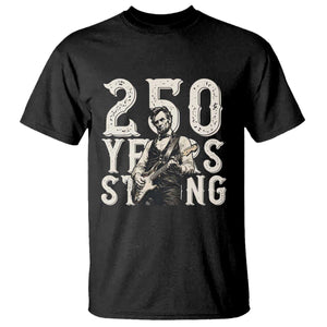 Vintage Abraham Lincoln Playing Guitar T Shirt 250 Years Strong TS12 Black Print Your Wear