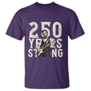 Vintage Abraham Lincoln Playing Guitar T Shirt 250 Years Strong TS12 Purple Print Your Wear
