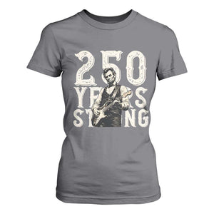 Vintage Abraham Lincoln Playing Guitar T Shirt For Women 250 Years Strong