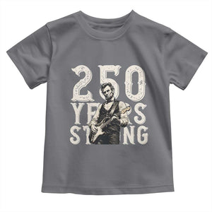 Vintage Abraham Lincoln Playing Guitar Toddler T Shirt 250 Years Strong TS12 Charcoal Print Your Wear