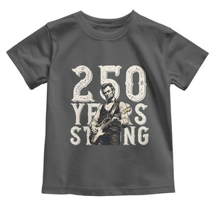Vintage Abraham Lincoln Playing Guitar Toddler T Shirt 250 Years Strong TS12 Dark Heather Print Your Wear