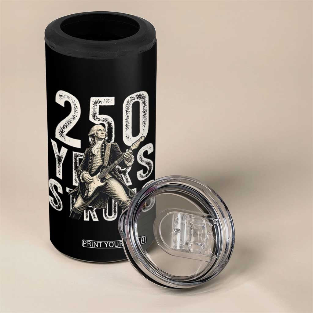 Vintage George Washington Playing Guitar 4 in 1 Can Cooler Tumbler 250 Years Strong TS12 Print Your Wear