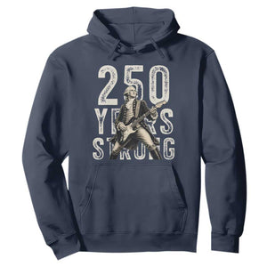 Vintage George Washington Playing Guitar Hoodie 250 Years Strong TS12 Navy Print Your Wear
