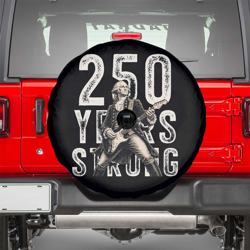 Vintage George Washington Playing Guitar Spare Tire Cover 250 Years Strong TS12 Black Print Your Wear