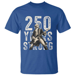 Vintage George Washington Playing Guitar T Shirt 250 Years Strong TS12 Royal Blue Print Your Wear