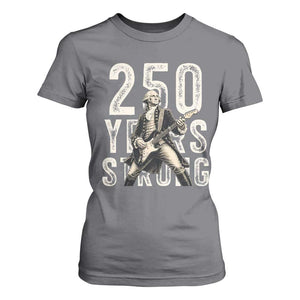 Vintage George Washington Playing Guitar T Shirt For Women 250 Years Strong TS12 Charcoal Print Your Wear