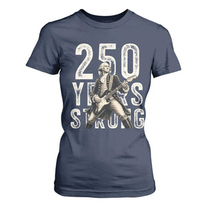 Vintage George Washington Playing Guitar T Shirt For Women 250 Years Strong TS12 Navy Print Your Wear