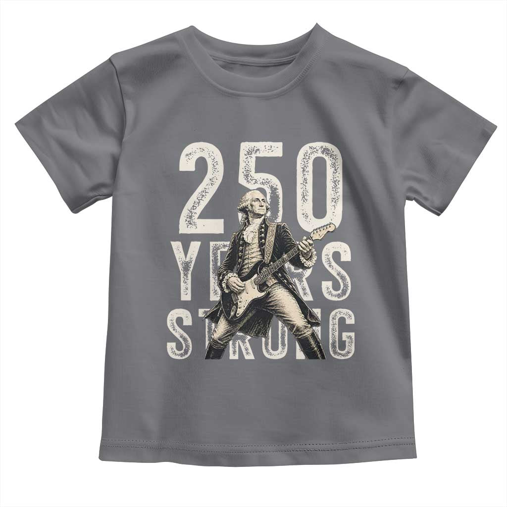 Vintage George Washington Playing Guitar Toddler T Shirt 250 Years Strong TS12 Charcoal Print Your Wear