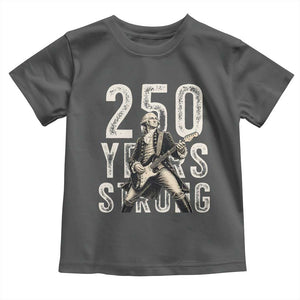 Vintage George Washington Playing Guitar Toddler T Shirt 250 Years Strong TS12 Dark Heather Print Your Wear