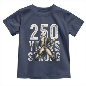 Vintage George Washington Playing Guitar Toddler T Shirt 250 Years Strong TS12 Navy Print Your Wear