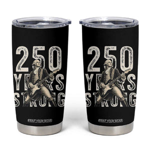 Vintage George Washington Playing Guitar Tumbler Cup 250 Years Strong TS12 Black Print Your Wear
