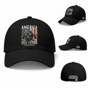 George Washington Abe Lincoln Playing Guitar Baseball Cap USA 250th Anniversary Guitarist Graphic TS12 Baseball Cap Universal Fit Black Print Your Wear