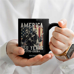 George Washington Abe Lincoln Playing Guitar Coffee Mug USA 250th Anniversary Guitarist Graphic TS12 Print Your Wear